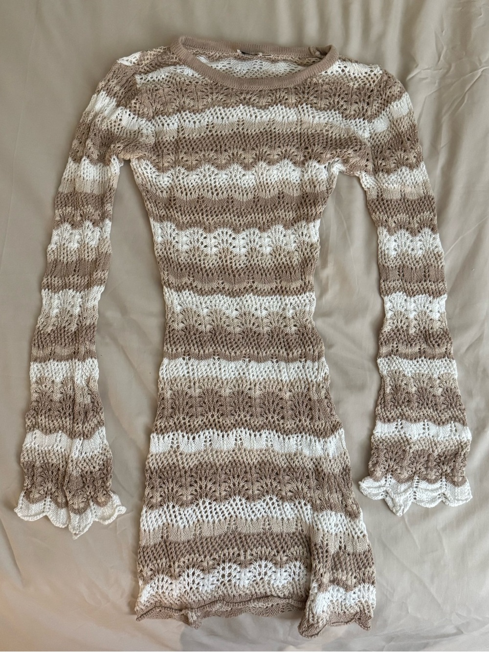 Princess Polly Crochet Long Sleeve Dress